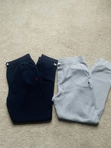 Lot of 2 Polo Ralph Lauren Fleece Navy and Grey  Jogger Pants Boys XL (18-20) - Picture 1 of 13