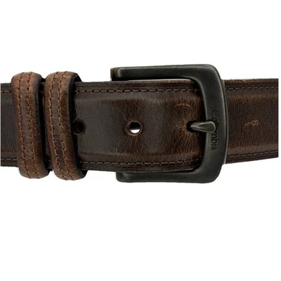 "Cinturón de cuero genuino Columbia para hombre 42-44 XL marrón 1,5"" desgastado resistente ¡NUEVO! Foto 1 de 4