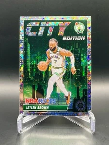 Jaylen Brown #1 City Edition Disco Prizm 2023-24 NBA Hoops Premium Stock NM - Picture 1 of 2