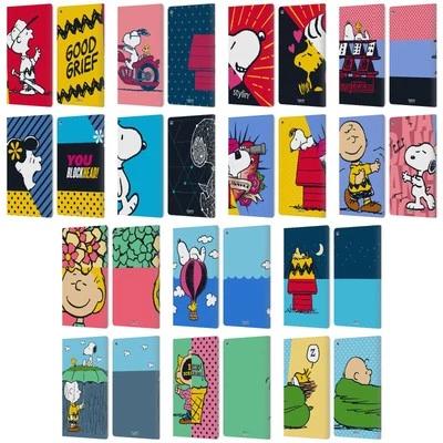 OFFICIAL PEANUTS HALFS AND LAUGHS LEATHER BOOK WALLET CASE COVER FOR AMAZON FIRE