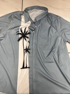 Sommer Herren Bowling Hemd Kurzarm Button Down Hawaii Strand Hemden XXL - Bild 1 von 8