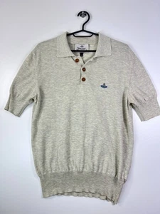 Vivienne Westwood Logo Embroidered Knitted Alex Polo Shirt Size M - Picture 1 of 5