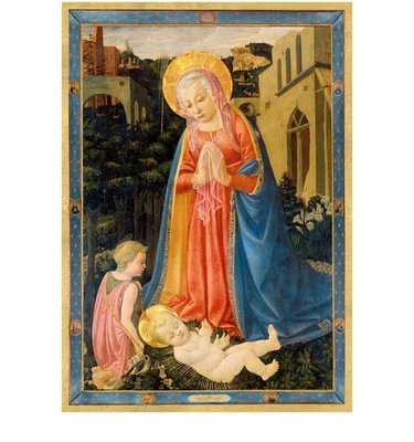 Caspari Boxed Christmas Cards, Madonna & Child w/St. John (105101) - Image 1 of 2