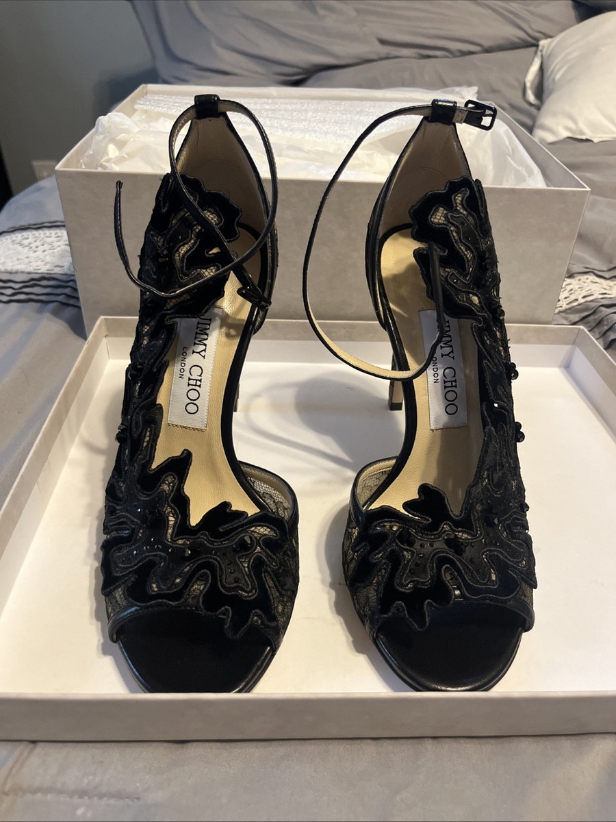 Jimmy Choo Floral High (3-3.9 in) Heel Height Heels for Jimmy Choo Floral High (3-3.9 in) Heel Height Heels for