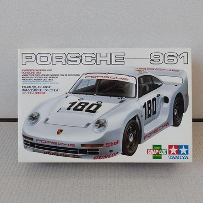 Tamiya 1/24 Porsche 961 Le Mans 1986 Model Kit SNAP-LOC No Cement Classic Race - Immagine 1 di 4