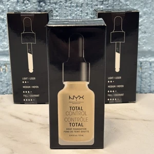 Lot of (3) NYX Total Control Drop Foundations #TCDF06 Vanilla - Picture 1 of 6