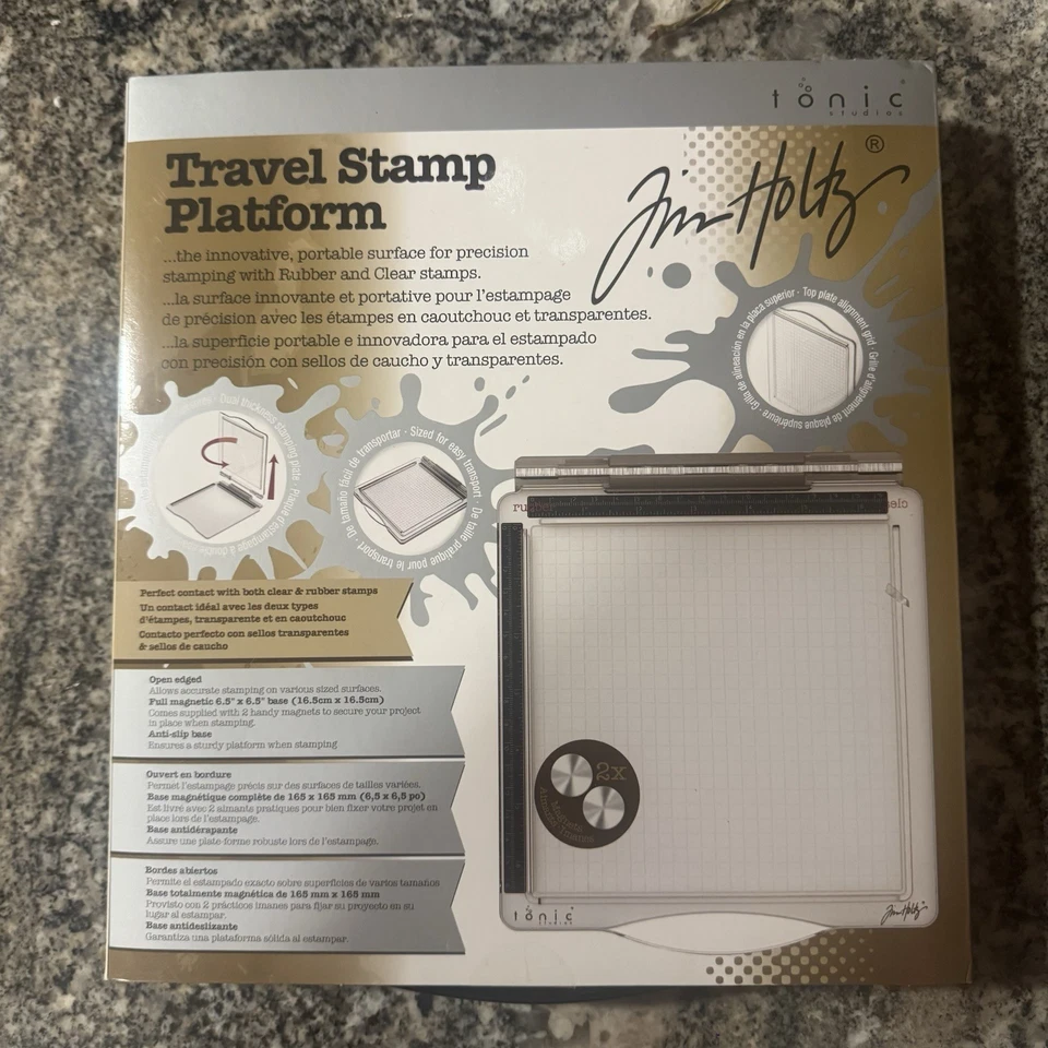 Tim Holtz Travel Stamp Platform for Rubber & Acrylic Stamps Scrapbooking Card - Image 1 of 4