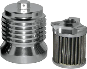 FLO Reusable Stainless Steel Spin On Polished Oil Filter PC Racing PCS4C - Picture 1 of 4