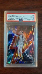 🔥VICTOR WEMBANYAMA 2023-24 Select Thunder Lane Red FLASH #/99 PSA 9 SPURS RC🔥 - Bild 1 von 2
