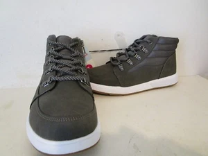 Cat & Jack Boys Damien Side Zip-up Sneaker Boots Gray Size 5 - Picture 1 of 5
