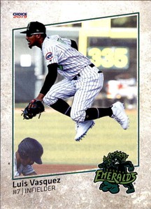2019 Eugene Emeralds Choice #26 Luis Vasquez Orocovis Puerto Rico Baseball Card