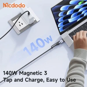 Mcdodo 2 in 1 USB C to Mag 3 Magnetic Charging Cable 140W Type C PD Charger - Picture 1 of 15