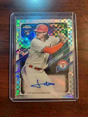 2021 Topps Chrome Update Jonah Heim X-Fractor 115/125 CUSA-JHE SSP Texas Rangers - Image 1 of 2