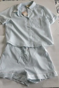 Happily Grey Two Piece Pajama Shorts Set Sz M - Picture 1 of 12