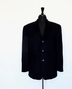 ¡NUEVO! Chaqueta Blazer Abrigo Deportivo CALVIN KLEIN 100% Cachemira Negro Para Hombre 44 S - Imagen 1 de 6