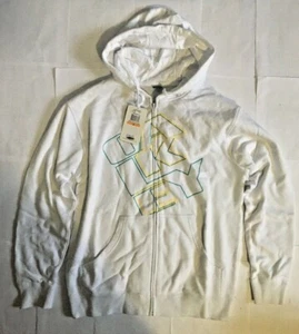 Men's Oakley French Terry Full Zip Hoodie Fleece White Size Small S - Picture 1 of 3