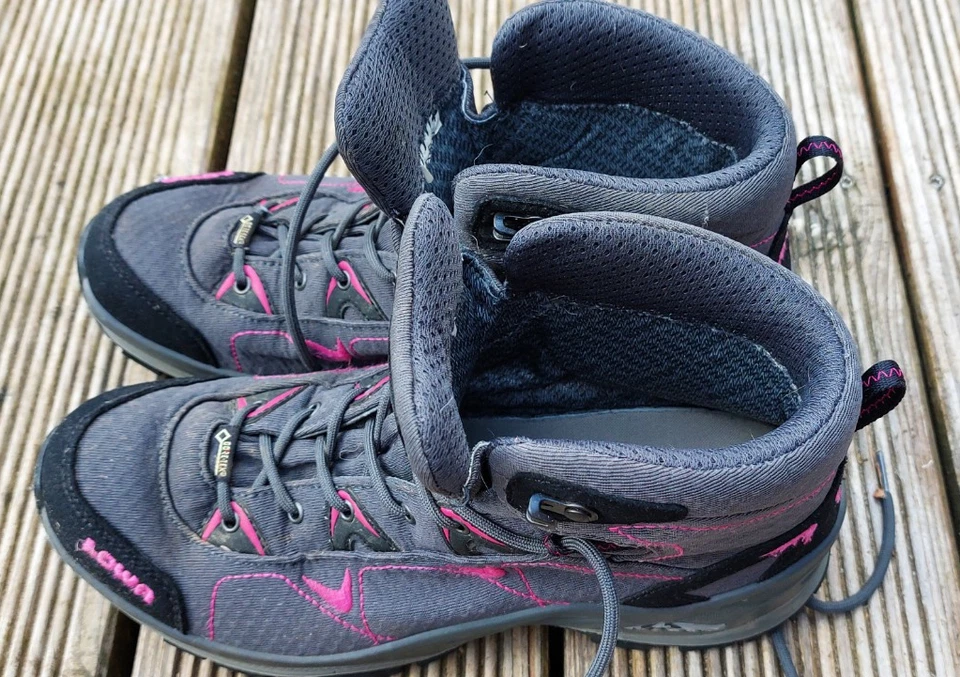 TOP! Lowa Wanderschuhe Damen 39 Monowrap Goretex grau pink, schmaler Fuß - Bild 1 von 4