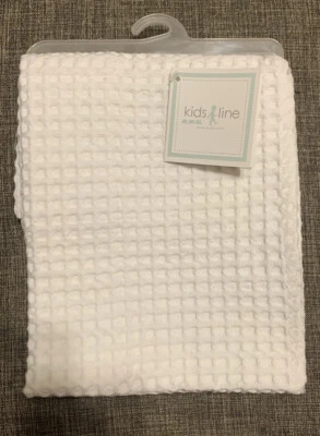 Kids Line Cotton Waffle White Blanket - Image 1 of 2
