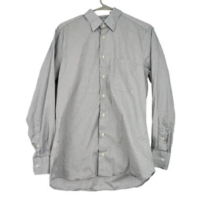 Gitman Bros Shirt Men's Medium Wingspan Trim Fit Button Allen Edmonds Gray - Picture 1 of 12