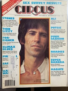 Circus Magazine September 29 1977 Keith Richards Cover / Barbara Steisand Poster - Picture 1 of 1