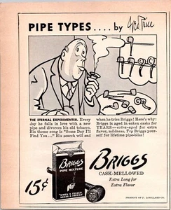 VINTAGE 1944 BRIGGS PFEIFENMISCHUNG TABAKDRUCK ANZEIGE - Bild 1 von 1