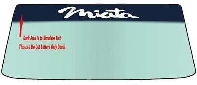 SE ADAPTA A UNA CALCOMANÍA DE VINILO TROQUELADO BANNER PARABRISAS MAZDA MIATA CON HERRAMIENTA DE APLICACIÓN Foto 1 de 3