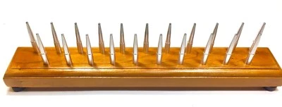 Bassoon  Drying Rack - 20 + 1 FIXED Pins-CHERRY Wood  base - Image 1 of 4