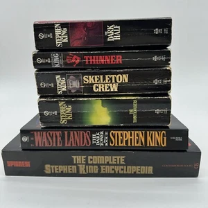 Lot 6 Stephen King Paperback Books Thinner Dark Half Skeleton Waste Encyclopedia - Picture 1 of 24