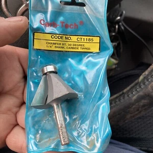 Carb-Tech Straight Bit Router Bit - CT1185 Carbide Tip - Shank=1/4" New - Picture 1 of 6