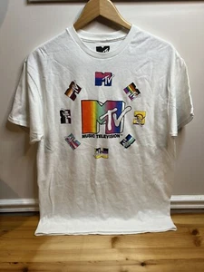 MTV Logo T-Shirt Size L Music Television 2022 Viacom Short Sleeve Cotton Unisex - Picture 1 of 4