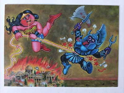 Garbage Pail Kids Topps Card Battles Flo Sing vs God Of Warren 2 2014 - Image 1 of 2