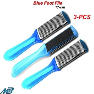 Set Of 3 Manicure Foot Dressers Blue Foot File Callus & Thick Dry Skin Remover - Picture 1 of 6