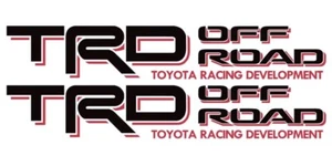 Calcomanías adhesivas TRD OFF ROAD 1 PAR cabecera de camión negras/rojas. - Imagen 1 de 3