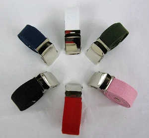 MENGE WÄHLEN - 41 ZOLL LANGER WEB MILITÄRSTIL CANVAS GÜRTEL MIT CHROMSCHNALLE - Bild 1 von 8