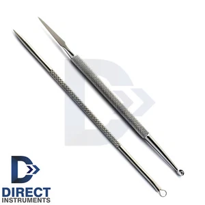 2Pcs Comedone Blackhead Extractor #5-6 Needle Pin Acne Remover Pimple Blemish - Picture 1 of 3