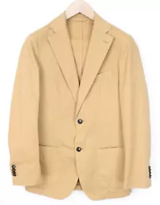 SUITSUPPLY Blazer uomo avana lavato UK34R marrone slim cotone elasticizzato sfoderato - Foto 1 di 7