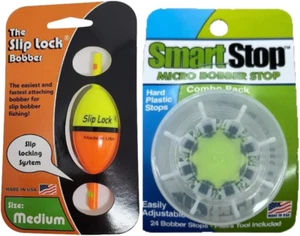 Smart Slip Lock Bobber e Smart Stop Micro Bobber Stop Confezione Combo (Mini, Small, - Foto 1 di 3