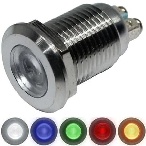 Edelstahl Kontrollleuchte V2A Signalleuchte Ø16mm IP67 Schraubanschluss Ø18x25mm - Picture 1 of 8