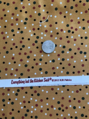 "Everything but the Kitchen Sink" 2012 Dots Orange Halloween Blender RJR Fabric - Image 1 of 3