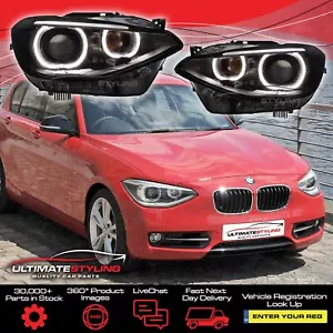 BMW 1 Series Headlights F20 LED Twin Angel Eyes Projector M Sport Xenon Look - Picture 1 of 23