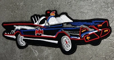 🔥 DC Classic Batmobile Batman Embroidered Iron On Patch 6+” X 2+” FREE SHIP! - Image 1 of 4