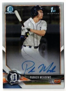 PARKER MEADOWS - 2018 Bowman Chrome Rookie Autograph #CDA-PM - Auto RC - Picture 1 of 2