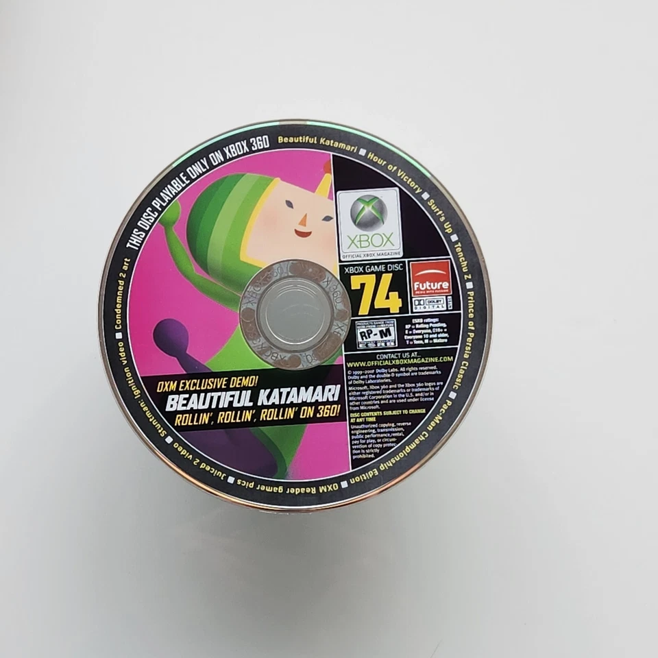 XBOX 360 Magazine Beautiful Katamari DEMO Disc - Disc Series #74 - Disc only Foto 1 de 1