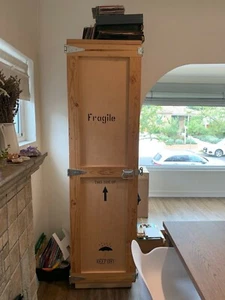CUSTOM WOODEN CRATE CABINET SHELVING FOR VINYL (OR OTHER) - Picture 1 of 3