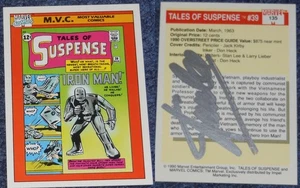 TALES OF SUSPENSE #39 KARTE~SIGNIERT STAN LEE~IMPEL~1990~1. IRON MAN~NM~COA - Bild 1 von 3