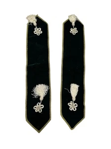 Two Velvet Embroidered With Hassle Robe Vise Chancellor Green - Picture 1 of 12