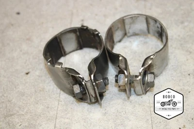 Honda CB450 1970 Super Sport abrazaderas de silenciador de escape T1-7411.AAT Foto 1 de 4