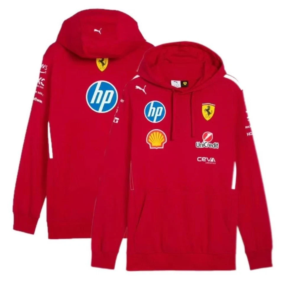Pullover 🔥2025 Top Scuderia Mens Hoodies Hooded Sweatshirt Team F1 Ferrari UK