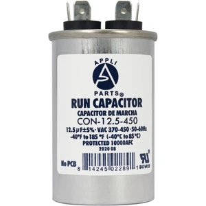 Appli Parts Run Capacitor for ac 12.5 Mfd uF (microfarads) 370 VAC or 450 VAC CB - Picture 1 of 8