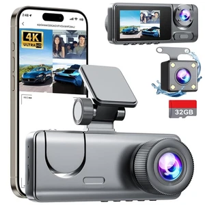 3 Channel Dash Cam Front and Rear Inside, Bulit a 32GB Card, Dash Camera for ... - Picture 1 of 6